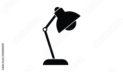 Silhouette of an adjustable desk lamp
