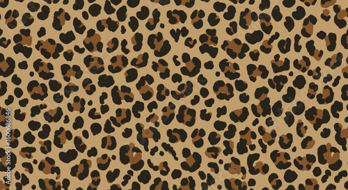 Seamless leopard pattern with bold animal print design