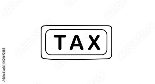 Free Download Tax Stamp: A simple tax stamp icon in a clear, sharp illustration. The stark contrast emphasizes the text TAX, perfect for finance-related visuals. - GFXLoad