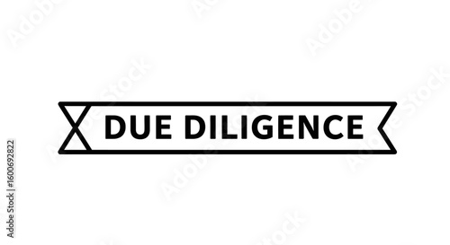 Due Diligence Concept: A clear and concise visual representation, perfect for emphasizing the importance of thoroughness, investigation, and attention to detail in a professional context.