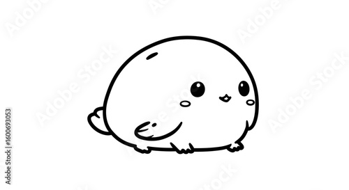 Adorable Cartoon Seal: A charming cartoon seal radiates pure innocence and charm, perfect for adding a touch of whimsy. 