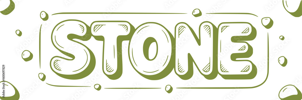 Fototapeta premium Stone Typography Design.