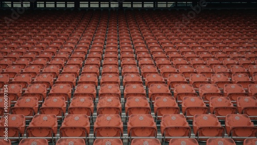 Wallpaper Mural Empty orange seats in a sports venue amid pandemic restrictions Torontodigital.ca