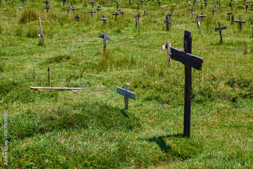 Tombs in Sad Hill Cemetery