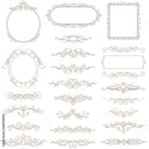 Vintage Decorative Frames and Borders Set