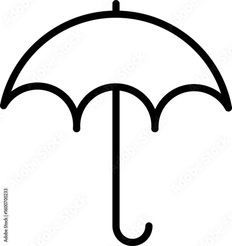 umbrella outline icon