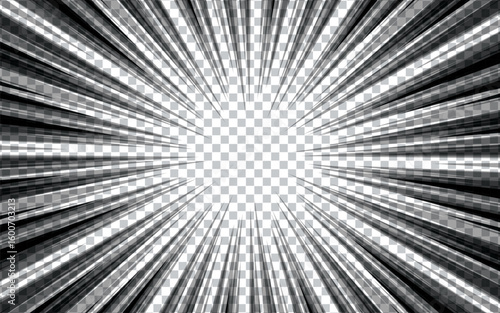 black and white manga comic concentration lines, Vector illustration.