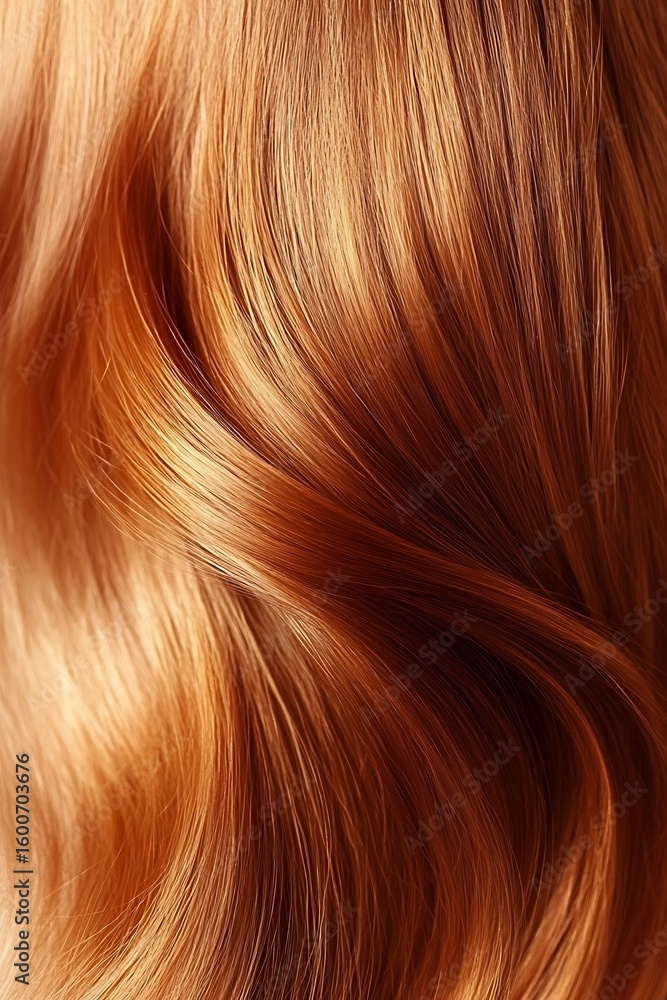 Fototapeta premium Red Hair Texture Closeup.