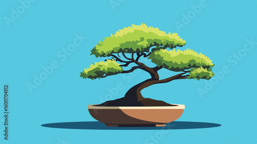 Elegant Centered Bonsai Plant: Perfect for Zen Spaces and Wellness Centers