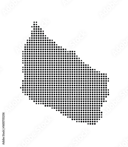 Foto Symbol Map of the Island Bornholm (Denmark) showing the island with just a few b