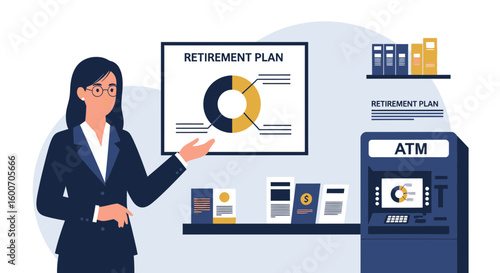 Financial Advisor Presenting Retirement Plan Strategy And Investment Options