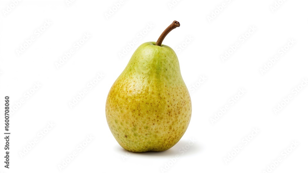 White background showcasing a fresh organic pear White background showcasing a fresh organic pear