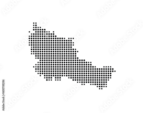 Bild auf Leinwand Symbol Map of the Island Belle-Ile (France) showing the island with just a few b