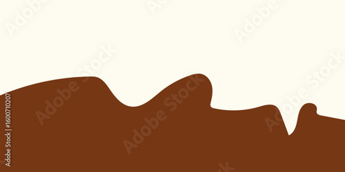 Chocolate background of Modern poster, dynamic splashes and drops. Vector illustration in a flat style of minimalism EPS.10
