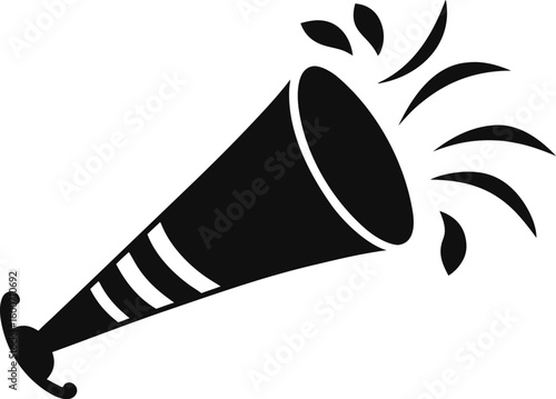 Blowing Party Horn Noisemaker Silhouette