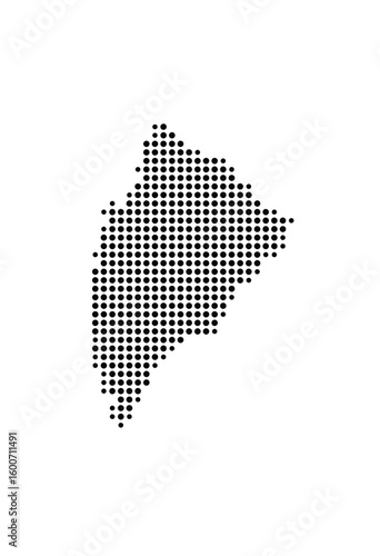 Symbol Map of the Island Agios Efstratios (Greece) showing the island with just a few black dots