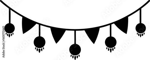 Hanging Decorative Party Garland Silhouette
