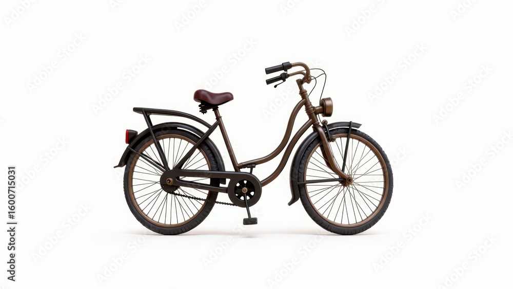 Naklejka premium Vintage bicycle illustration on a white background.