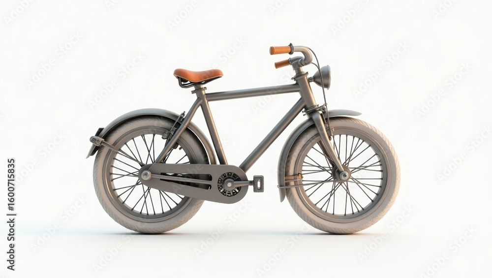 Naklejka premium A vintage style bicycle rendered in 3d.