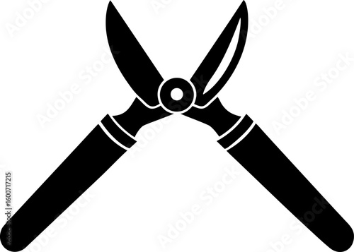 Open Pruning Shears Vector Graphic