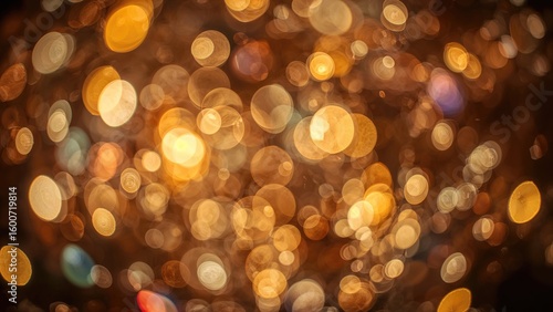 Hazy background with bright bogey lights