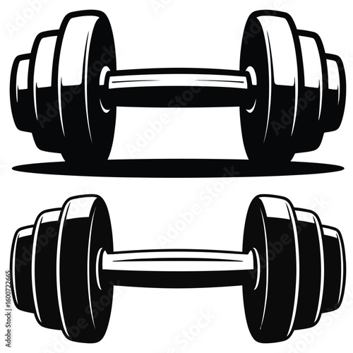 dumbbell isolated on white