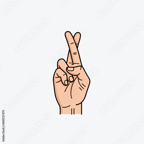 Fingers crossed for good luck and positive outcomes in everyday life