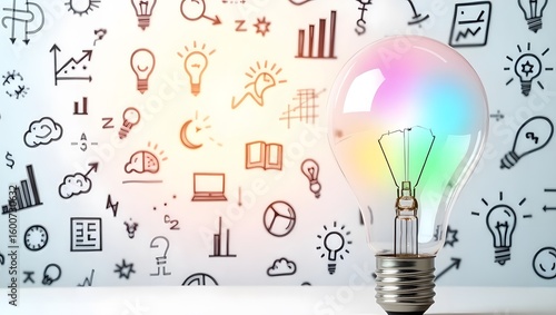 Light bulb icon symbolizing creative idea and innovation concept vector
