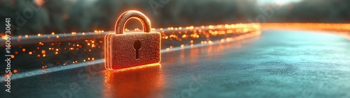 Secure Lock on Road.