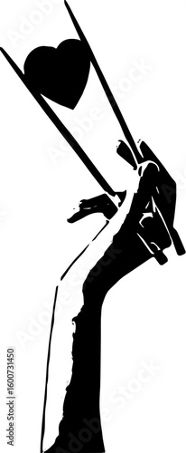 hand holding chopsticks