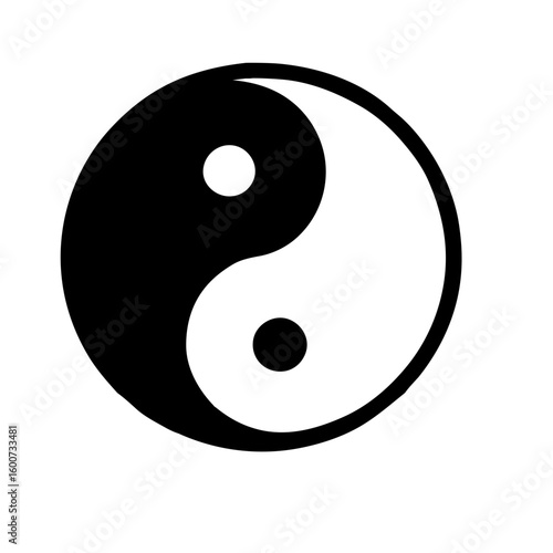 yin yang symbol on white