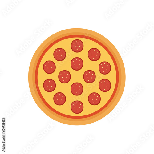 A freshly baked pizza topped with delicious pepperoni slices. This image is perfect for any food-related project