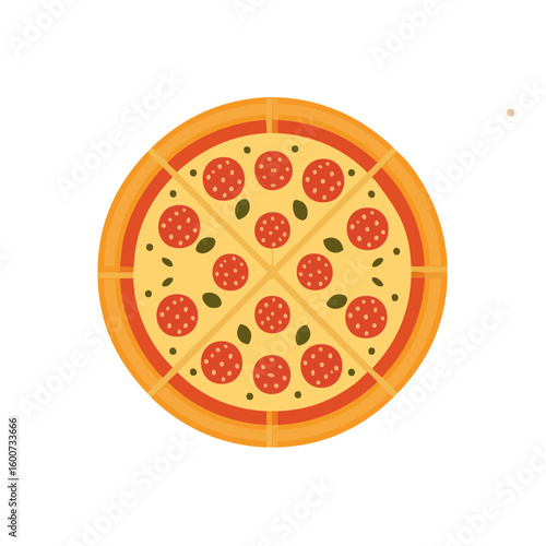 Delicious pizza with pepperoni and fresh ingredients, perfect for a tasty meal!