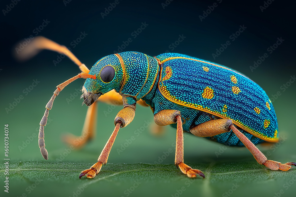 Fototapeta premium beetle, insect, bug, macro, isolated, animal, nature, white, closeup, black, antenna, green, wildlife, pest, small, coleoptera, close-up, brown, fauna, close up