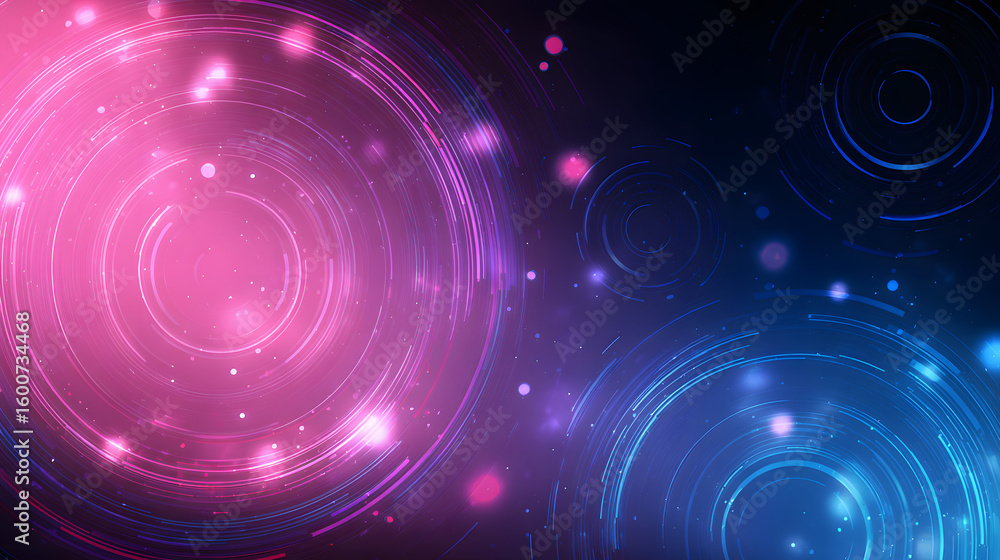 Obraz premium pink and blue Abstract technology background circles digital hi-tech technology design background. concept innovation. vector illustration