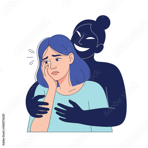 Mental anguish from unseen forces causing emotional distress and inner turmoil