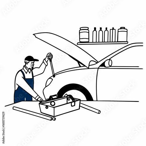 car wash vector illustration