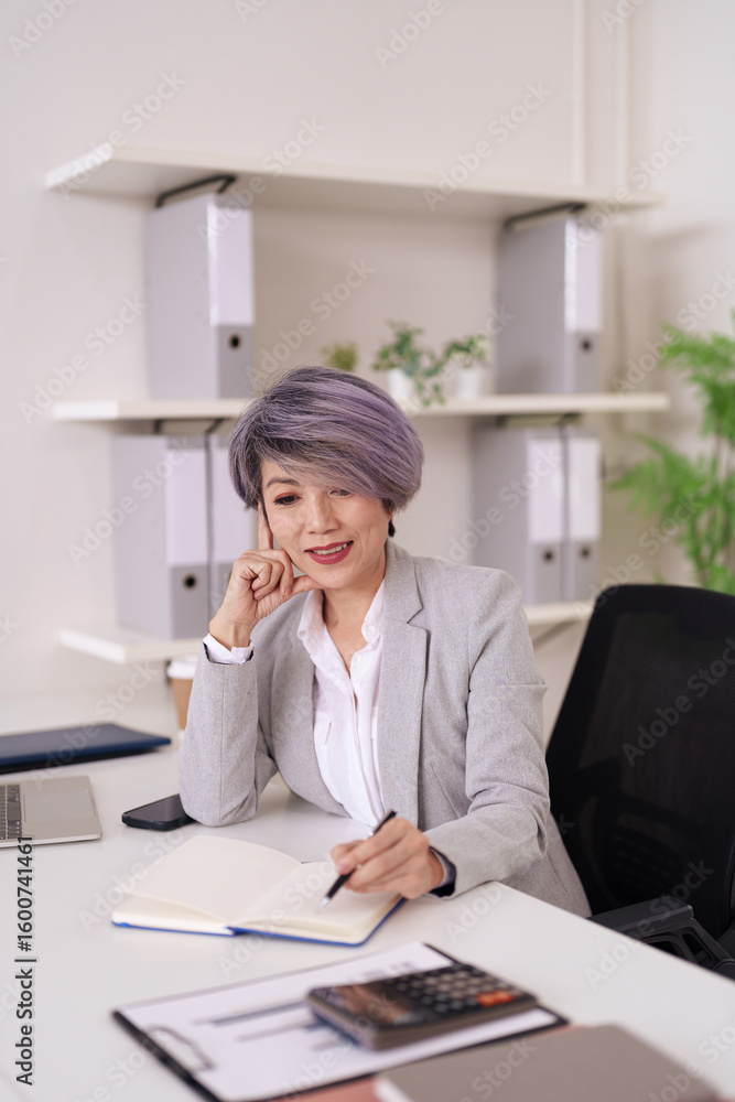 Asian Adult Businesswoman Strategic Planning Work Professional Executive Office Desk Writing Notes Career Management Entrepreneurial Success Asian Adult Businesswoman Strategic Planning Work Professional Executive Office Desk Writing Notes Career Management Entrepreneurial Success
