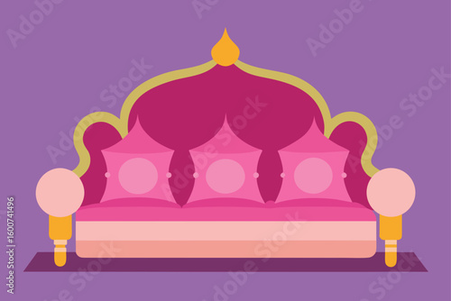 cozy royal lounge with pink cushions and soft rugs