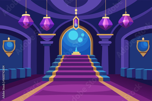 Fantasy Palace Chamber with Bubble Chandeliers