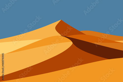 minimal sand dunes with shadow play and harsh light