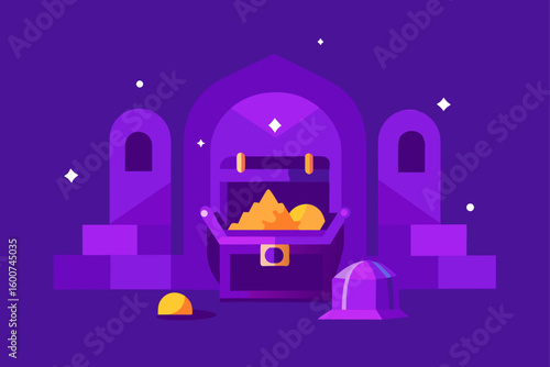 treasure hoard magical purple room