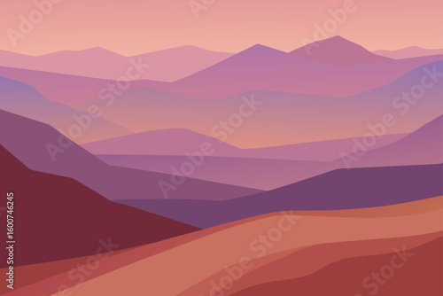 wide view of desolate valley with subtle gradient