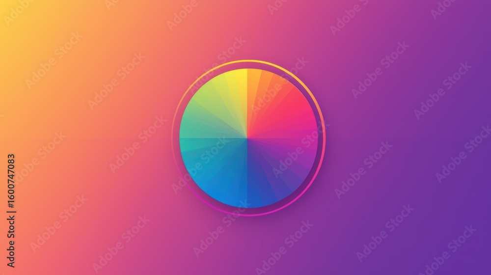 Obraz premium Colorful Spectrum Circle Gradient Background