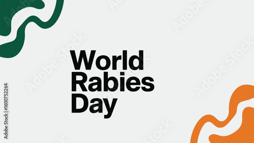 World Rabies Day Awareness Poster Vector Illustration with Dog, Vaccine, Medical Symbols