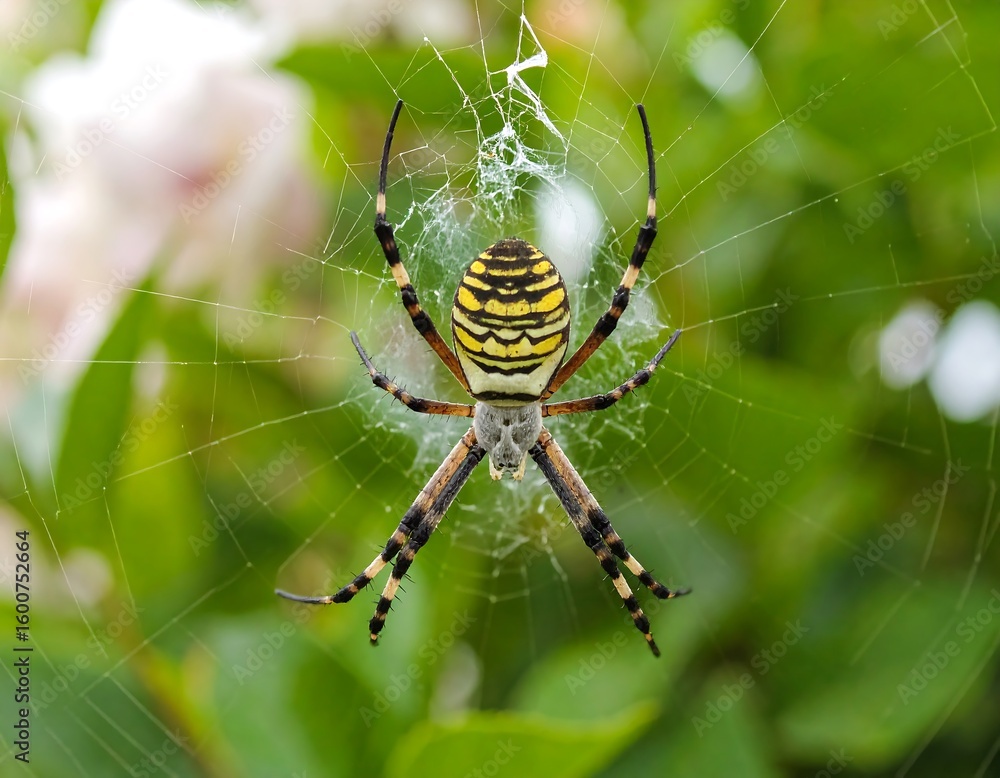 Orb-weaver spider on web Orb-weaver spider on web