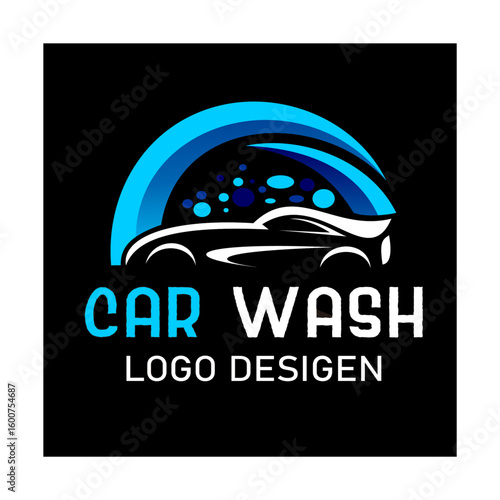 Car wash logo vector inspiration with white background