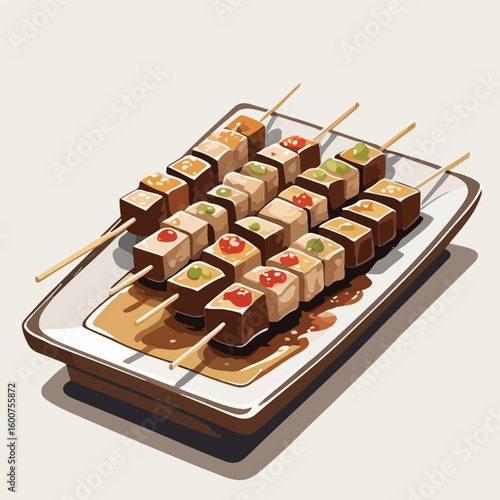 Japanese Yakitori Skewer Vector