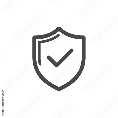 Shield of Validation: A simplistic yet impactful graphic presenting a shield bearing a checkmark, symbolizing protection, validation, security, and assurance.