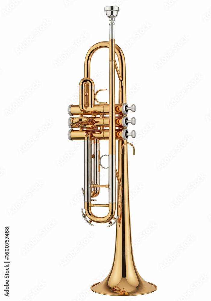 Fototapeta premium Trumpet on white background isolated
